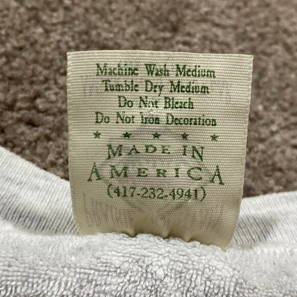 80s Prairie Mountain Mt Rushmore Crewneck L Gray USA Made 100 Cotton Buffalo - Picture 9 of 12